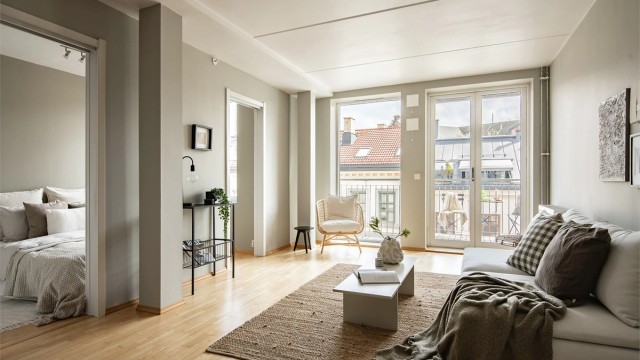 Velkommen til Teglverksgata 7C! - Presentert av Krogsveen avd. Grünerløkka og Sagene v/ Andreas Holt Lindstad. Foto: Lars Gartå.