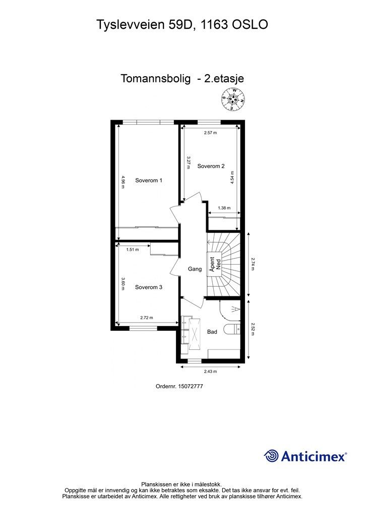 Plantegning - 2. etasje