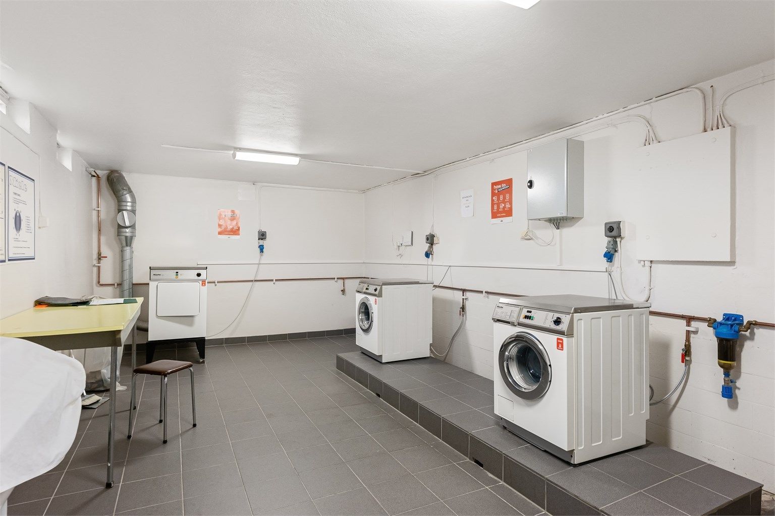 Borettslaget har felles vaskerier tilgjengelig for beboerne.