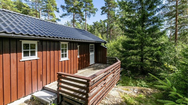 Fra innsiden er terrassen tilgjengelig fra rom benyttet som soverom.