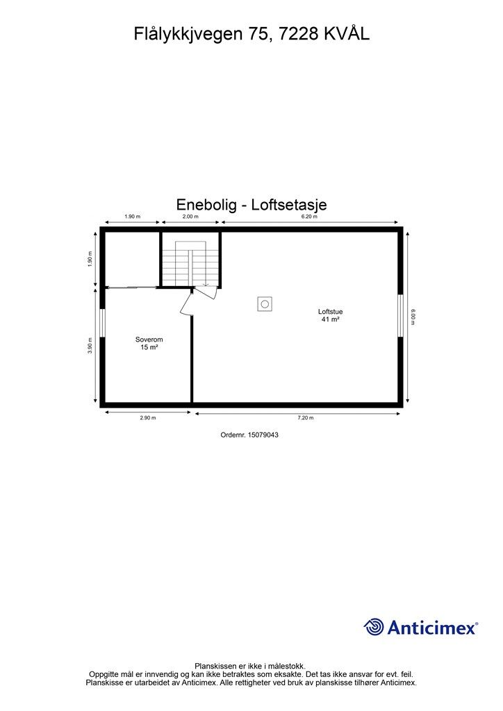 Planskisse loftsetasje.