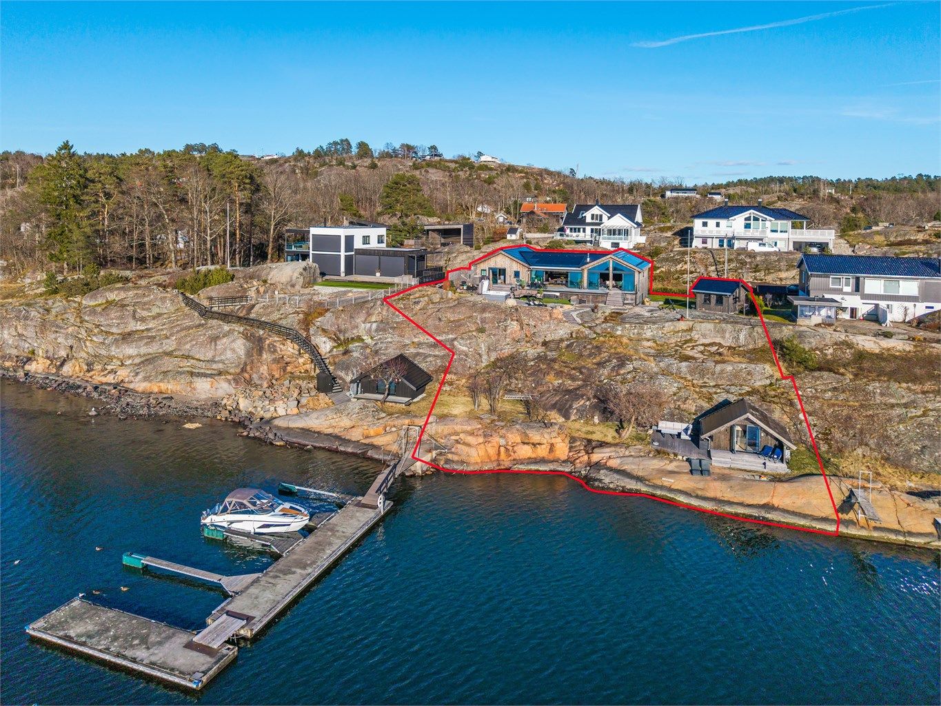 Omtrentlig omriss av tomten