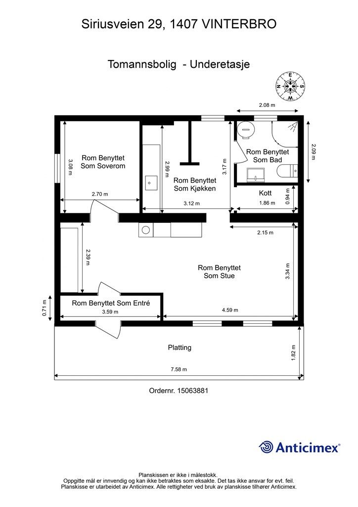 Plantegning - Underetasje
