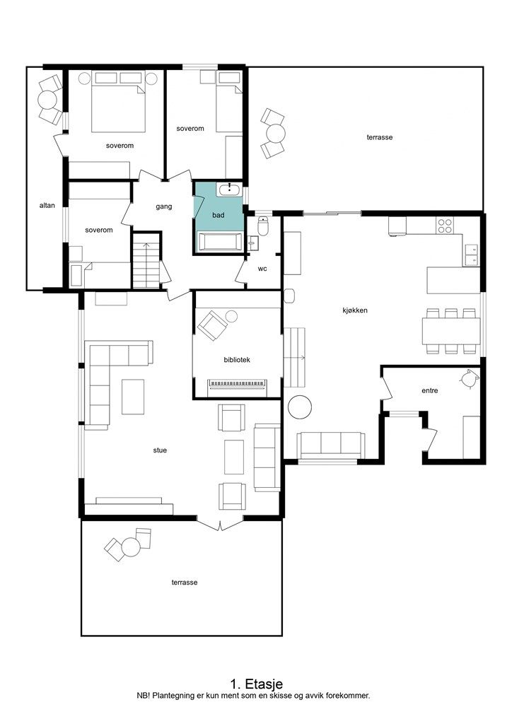 Plantegning 1. etasje