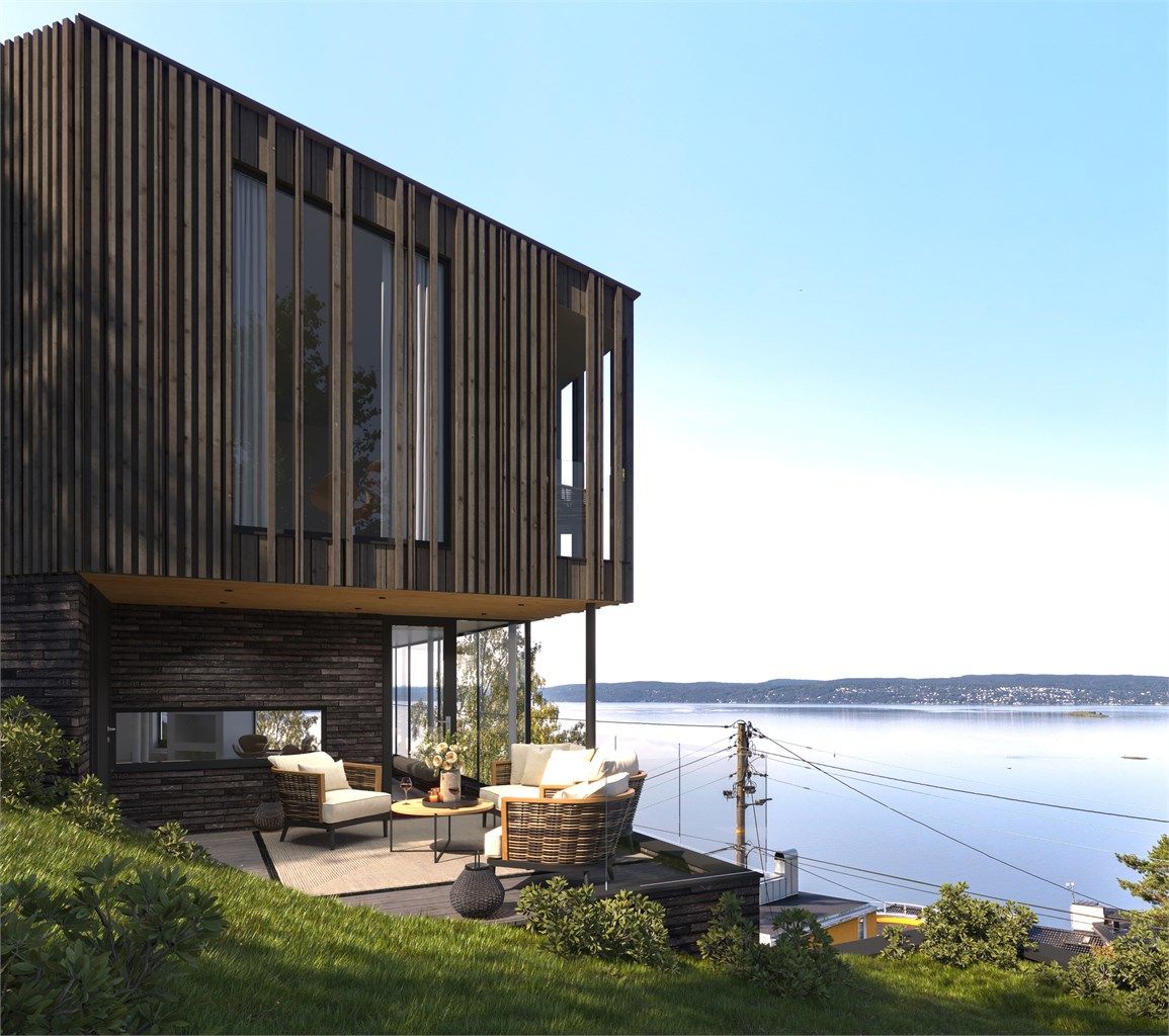 Illustrasjon av bolig som det er gitt rammetillatelse på