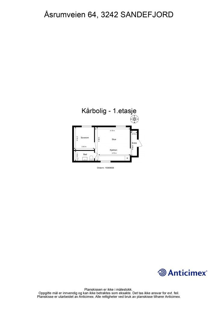 Plantegning kårbolig