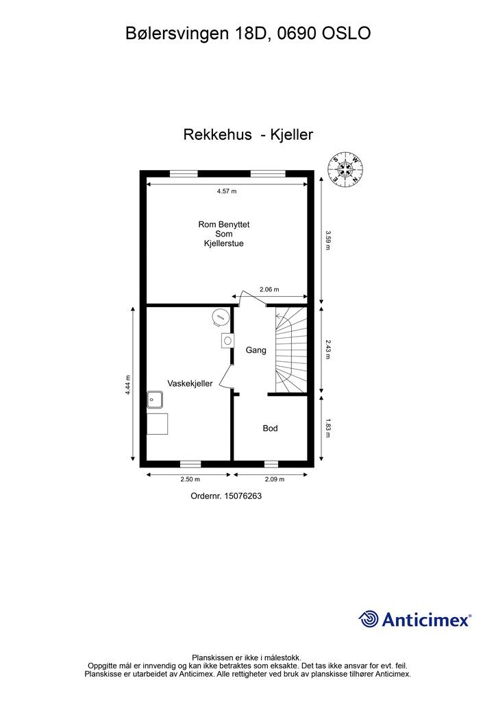 Plantegning - Rekkehus - Kjeller.