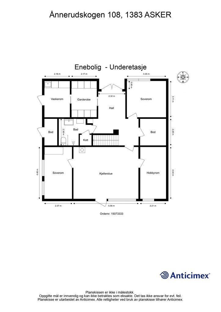 Plantegning - Underetasje