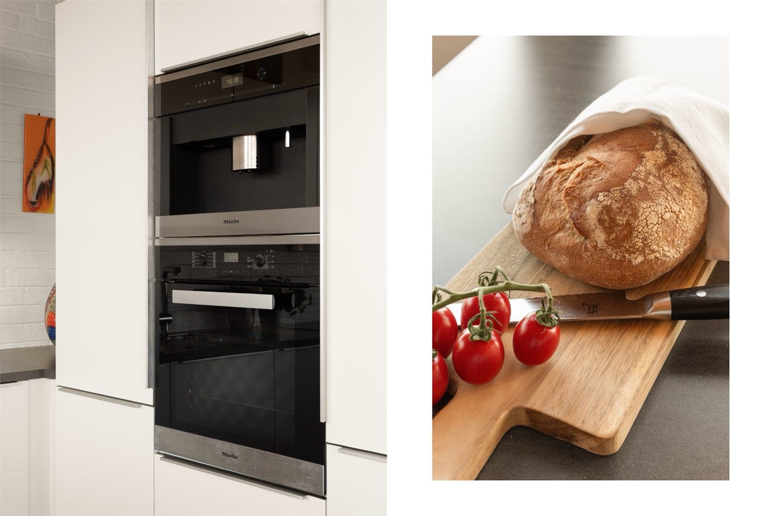 - Integrert kaffemaskin og stekeovn i behagelig høyde -