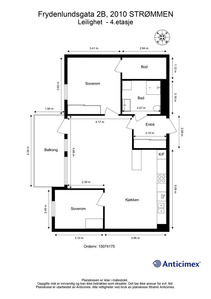Plantegning 4. etasje