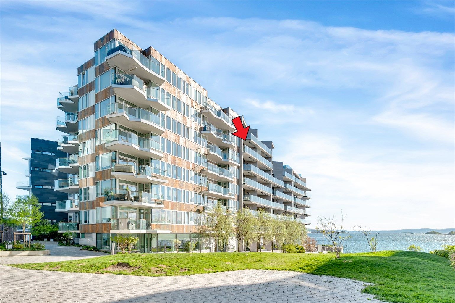 Fasade Kavringen brygge 1 og 3.