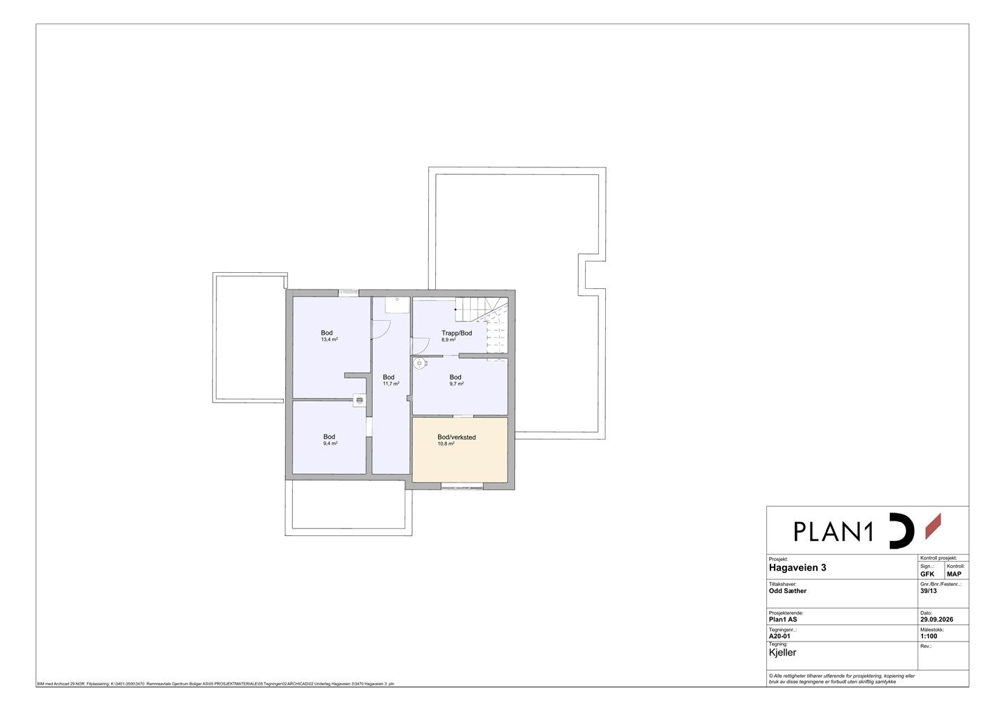 Plantegning - Kjeller