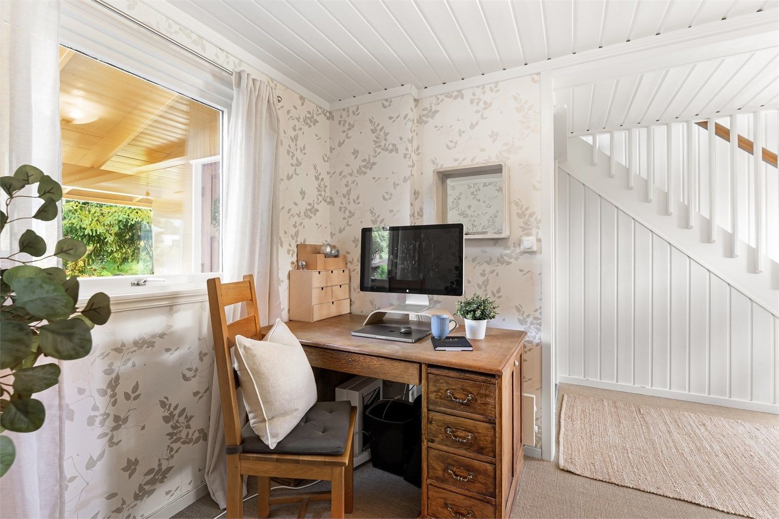 Hallen er fleksibel og kan enkelt innredes med en arbeidsplass.