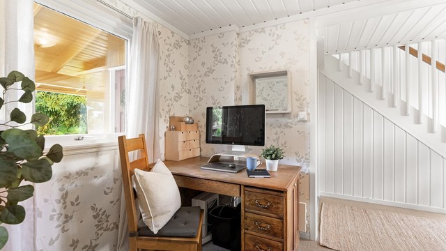 Hallen er fleksibel og kan enkelt innredes med en arbeidsplass.