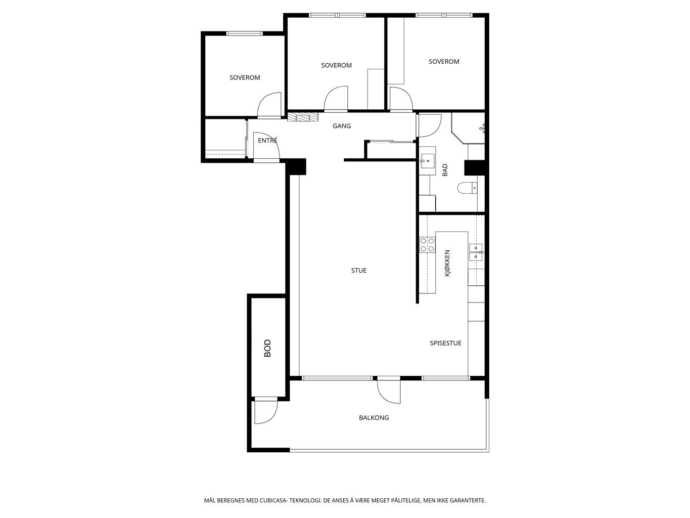 Leiligheten disponerer også kjellerbod på ca. 6 kvm.