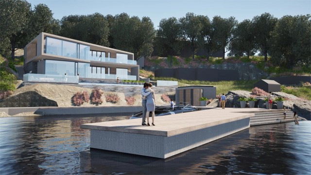 Planlagt prosjekt Torsvigveien 39. Egen havn/ molo.