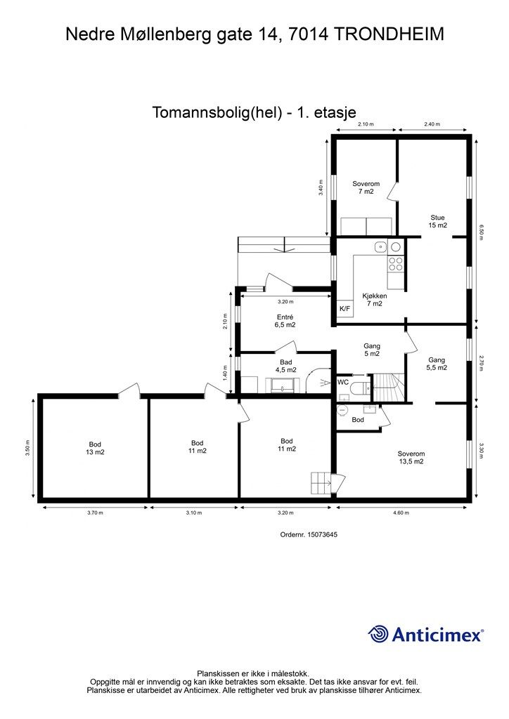 Planskisse 1. etasje.
