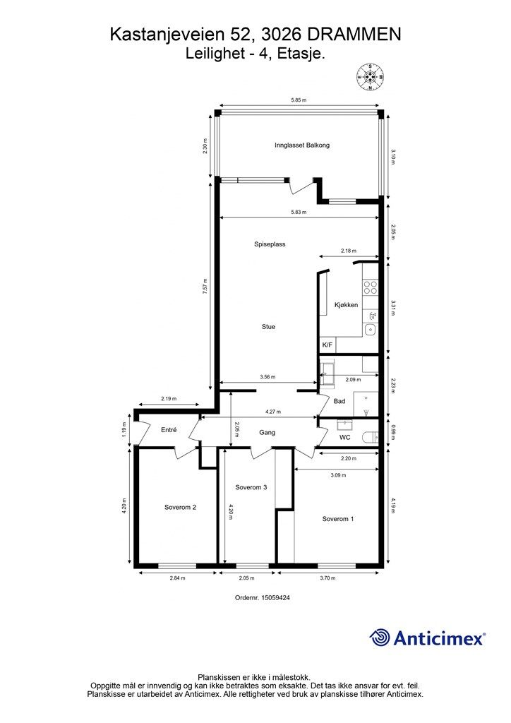 Plantegning 4. etasje