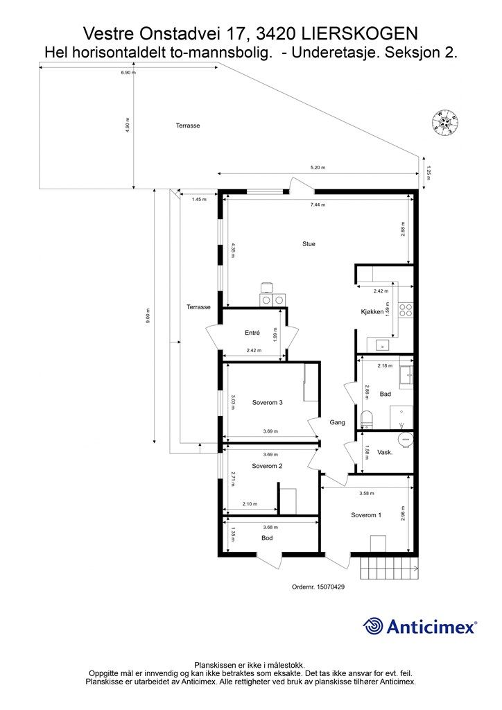 Plantegning - Underetasje (seksjon 2)