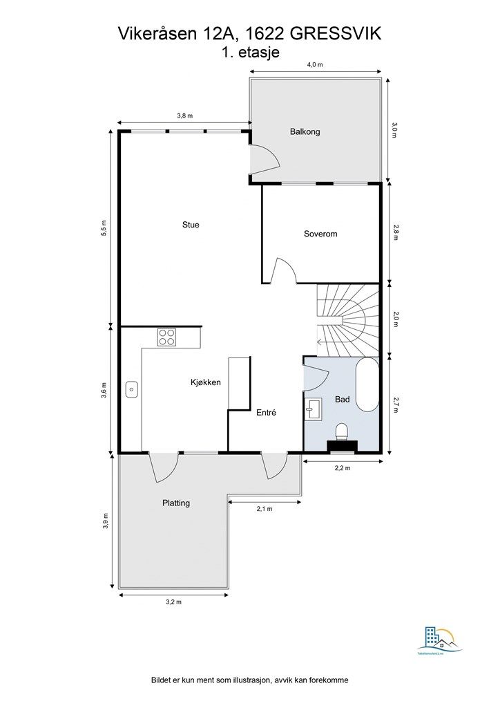 Veiledende skisse av første etasje.
