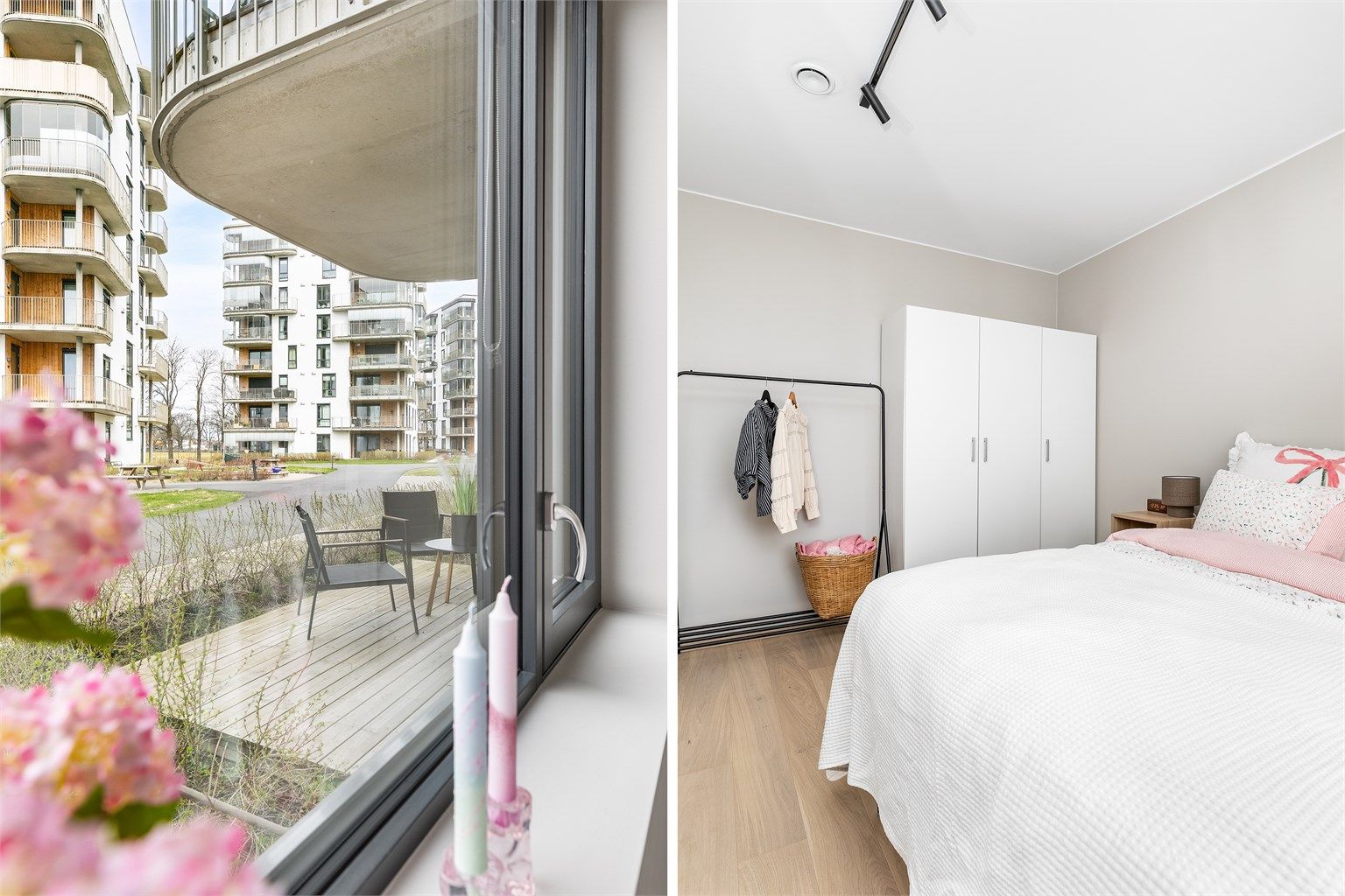 Langs veggen innerst er det mulig å montere skyvedørsgarderobe i hele rommets bredde.