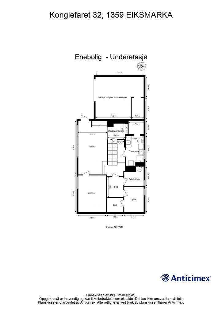 Plantegning Underetasje