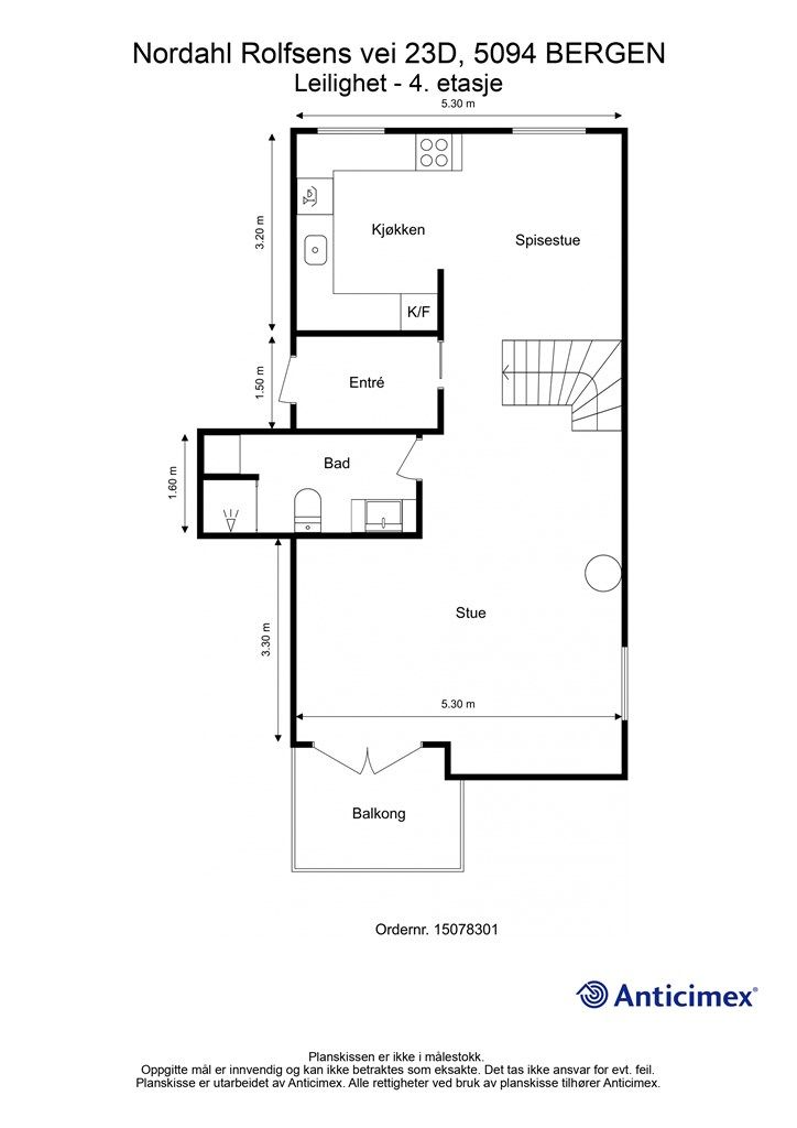- Plantegning (4. etasje) -