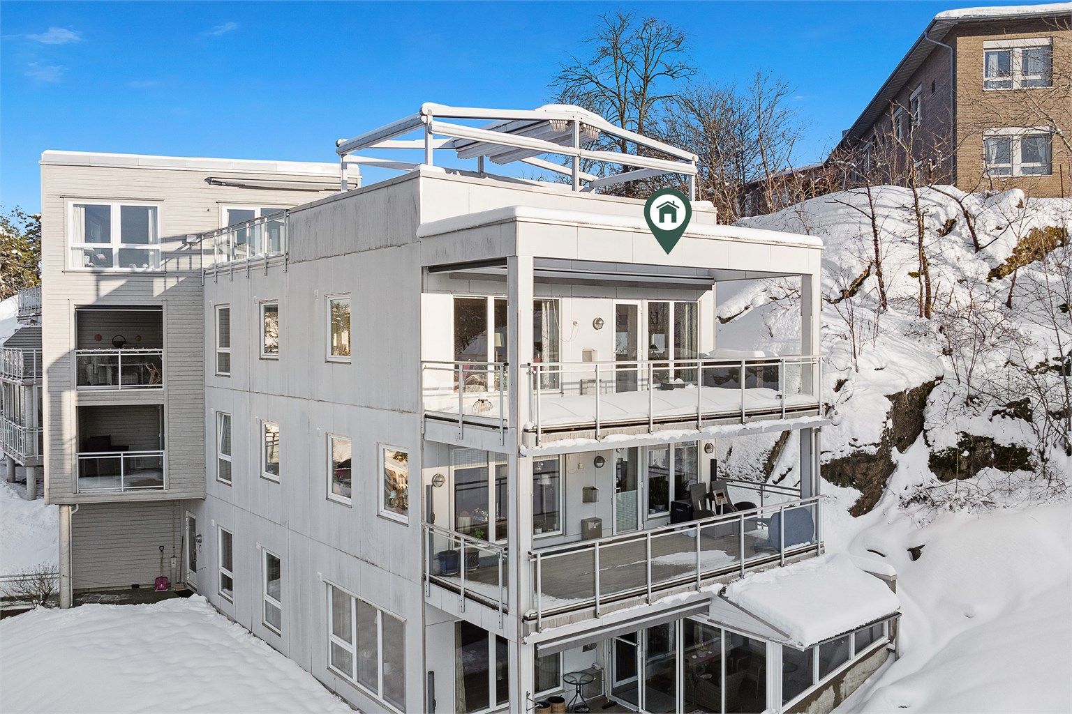 Leilighet med flott vestvendt beliggenhet