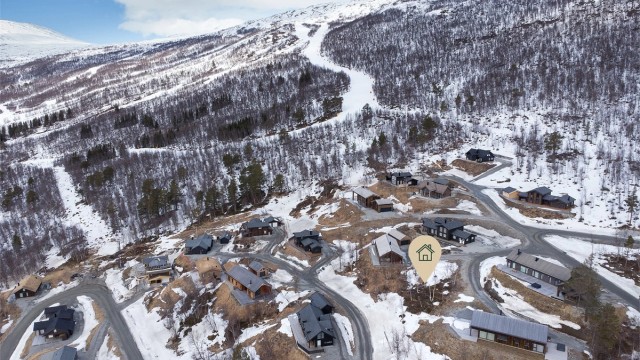 Droneblde tatt mot skitrekket