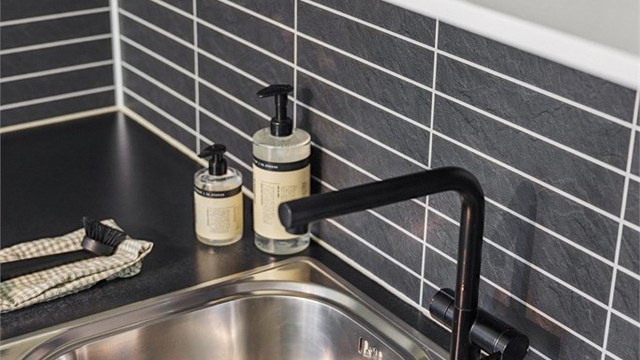 Kjøkkenets blandebatteri fra Hansgrohe ble byttet i 2021.