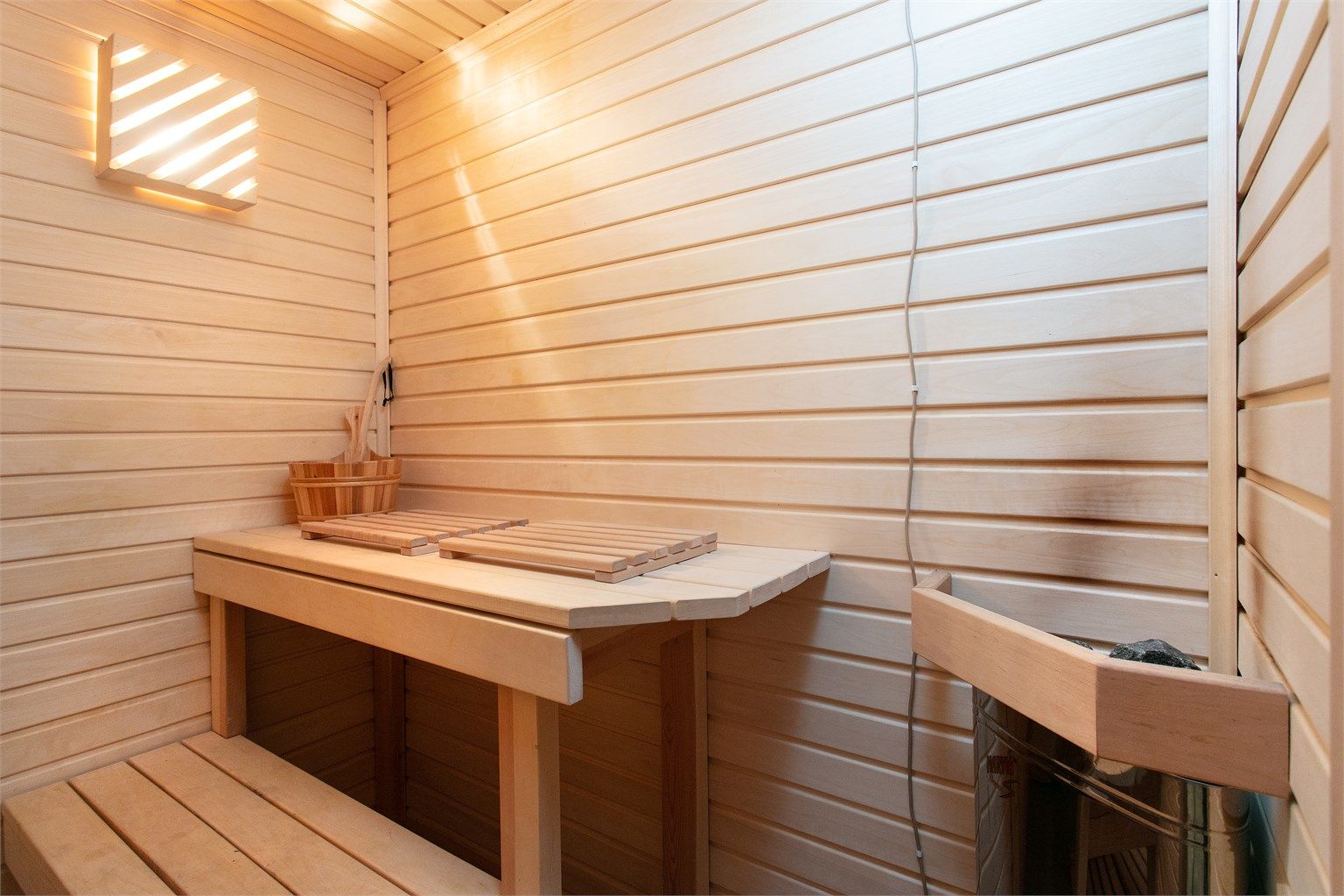 Badstu med tilkomst fra bad