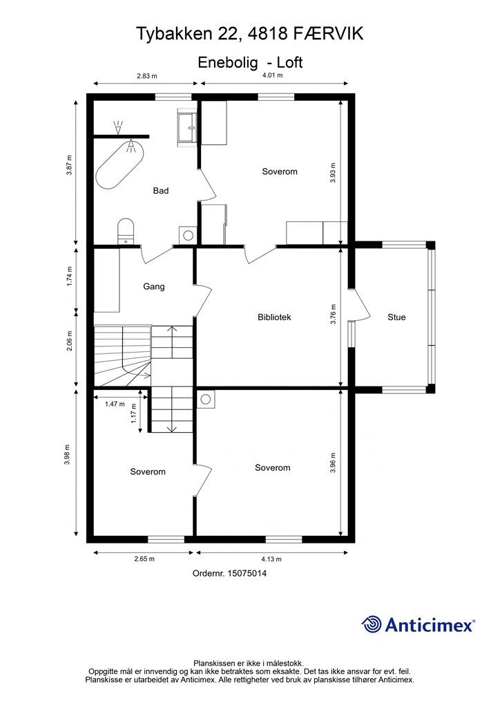 Plantegning-Enebolig Loft
