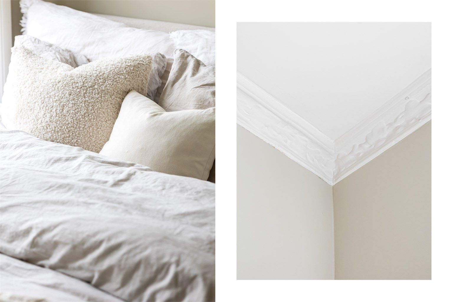 Generøs takhøyde og overflater malt i en behagelig nyanse er en gjenganger i leiligheten.