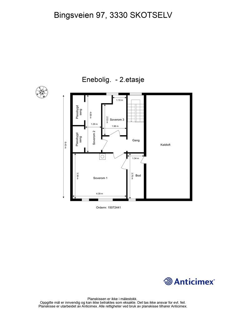 Plantegning - 2. etasje