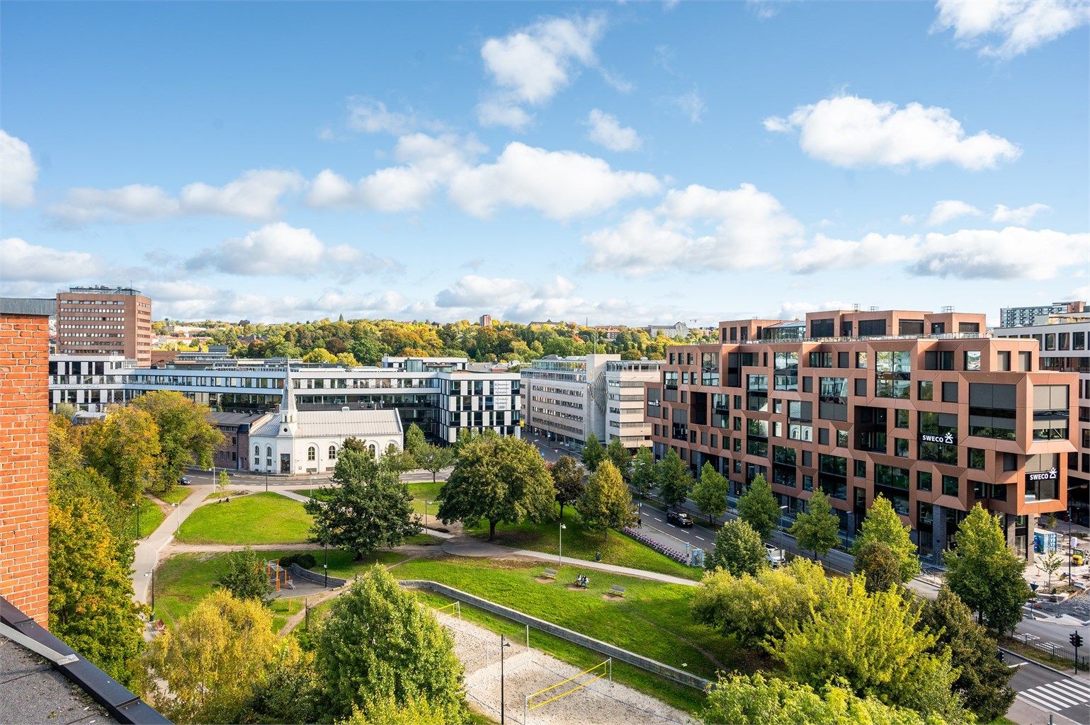 Fantastisk utsikt mot Elgparken, en grønn oase midt i Oslo sentrum.