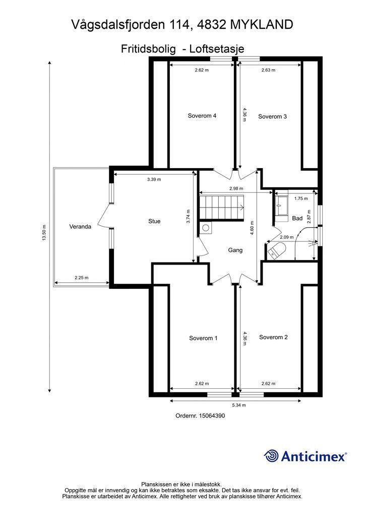 Plantegning loftsetasje
