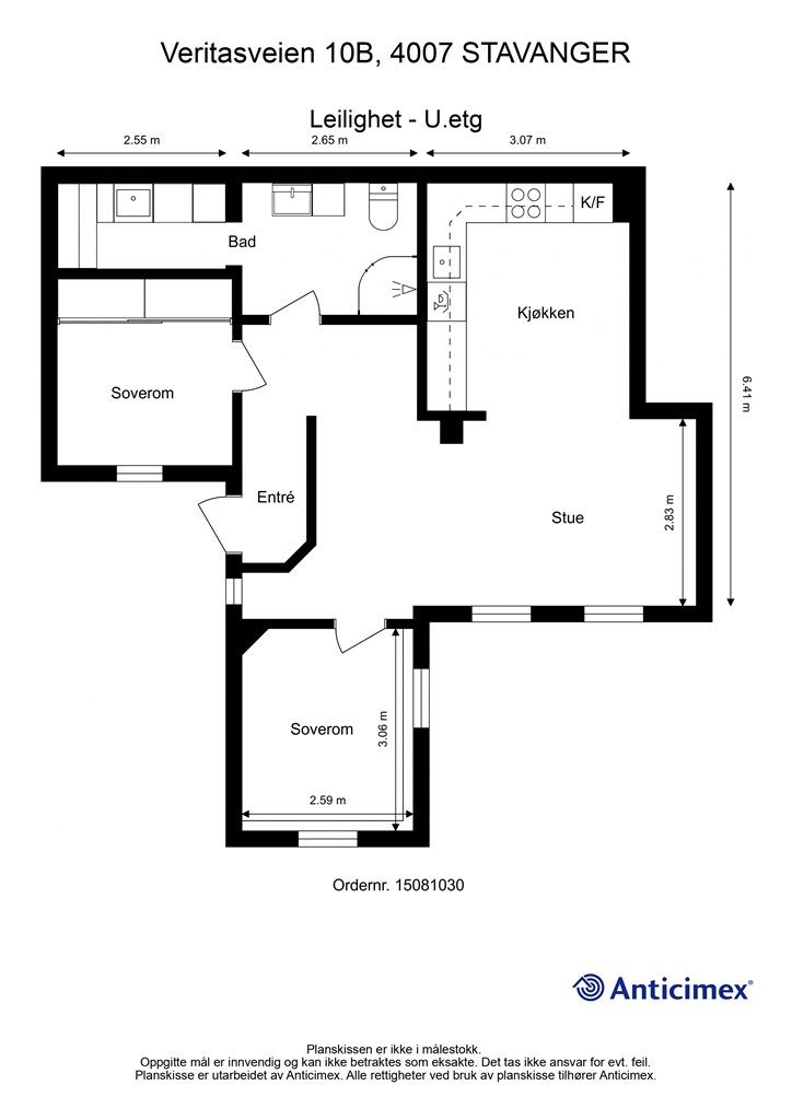 Plantegning kjeller.