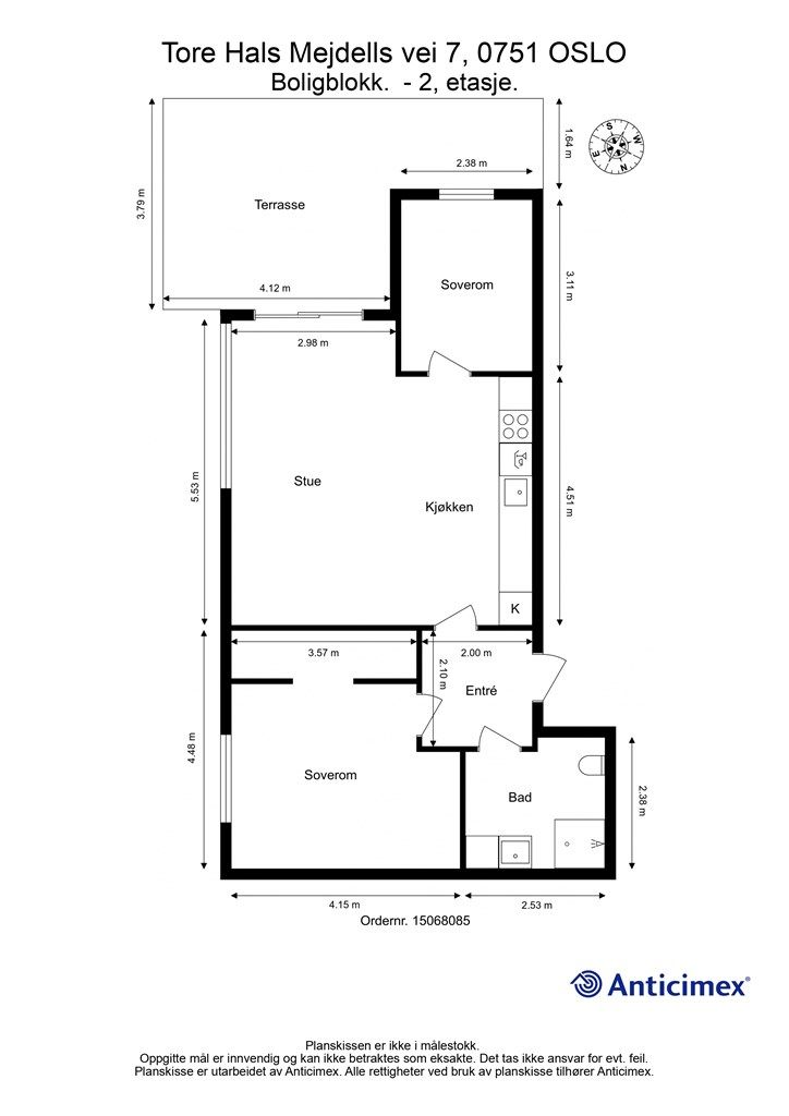Plantegning, 2. etasje.