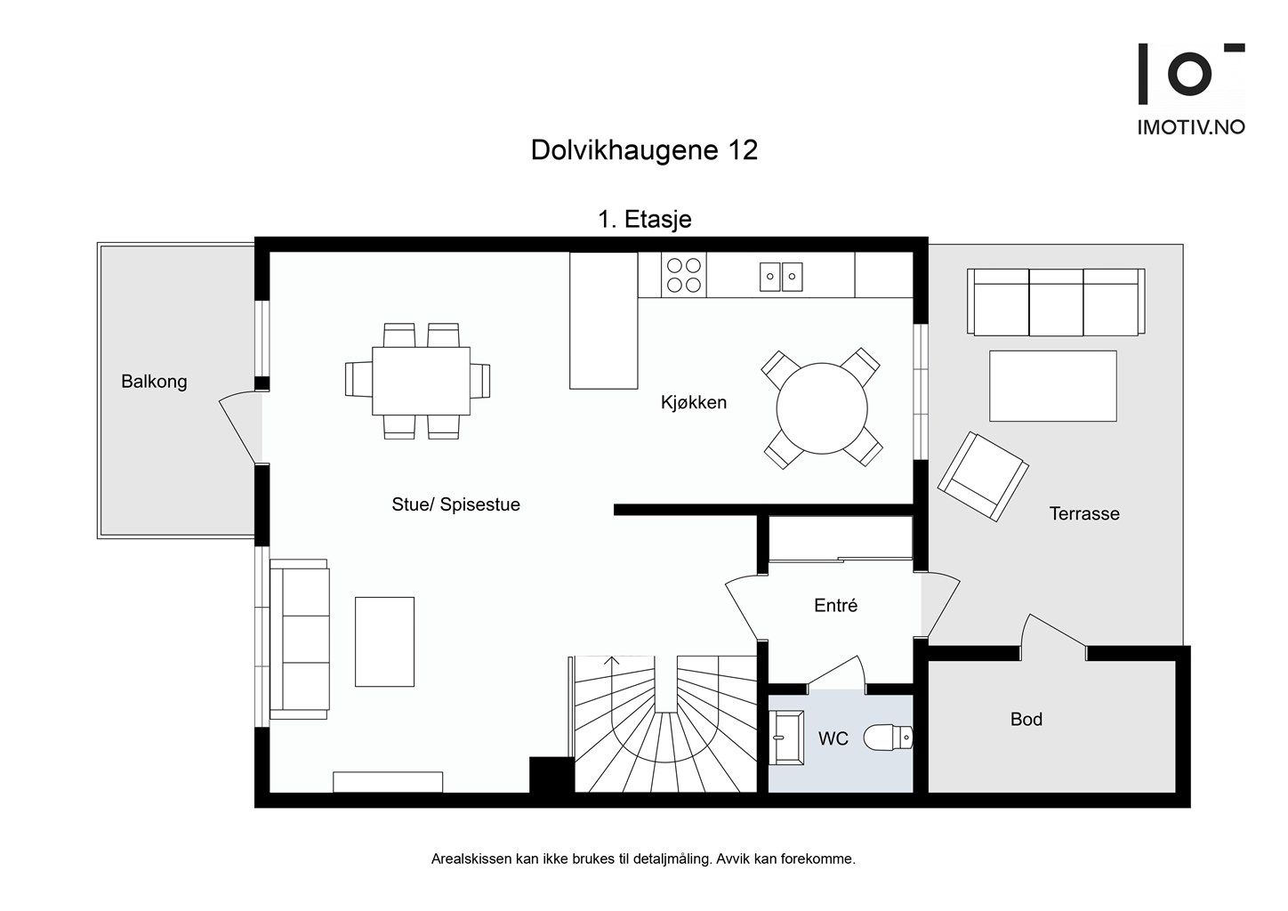 - Plantegning 1. etasje - 