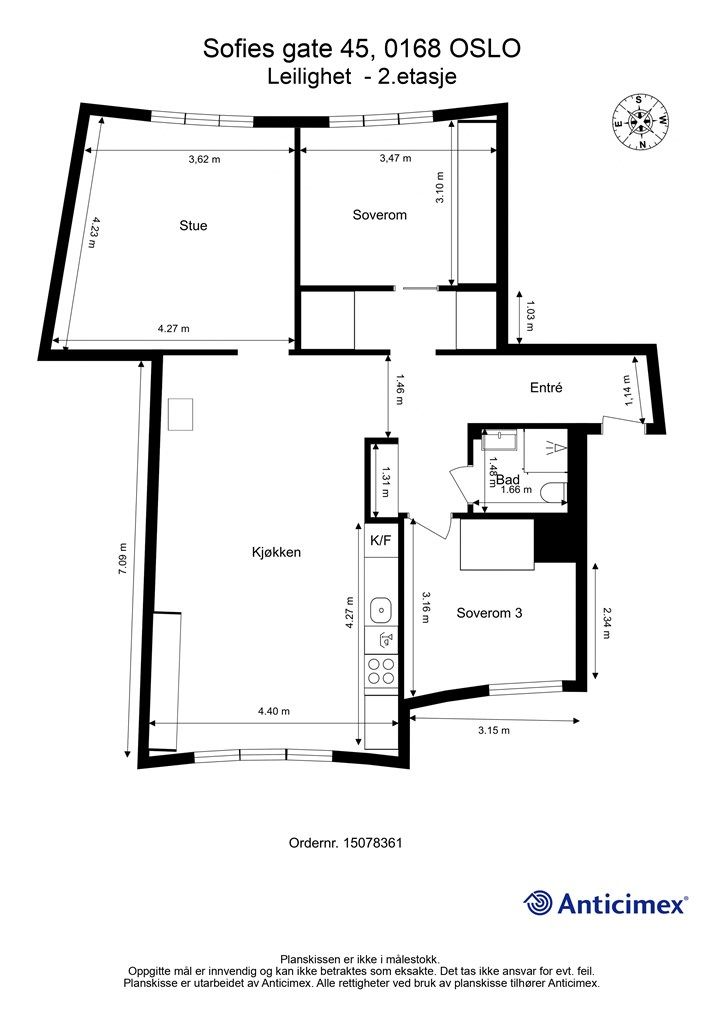 Plantegning 2. etasje. 
