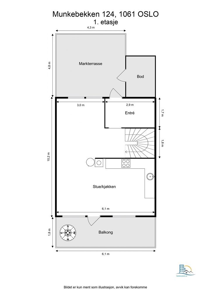 Plantegning - 1. etasje.