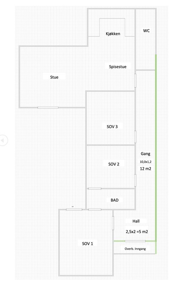 Alternativ plantegning laget av selger
