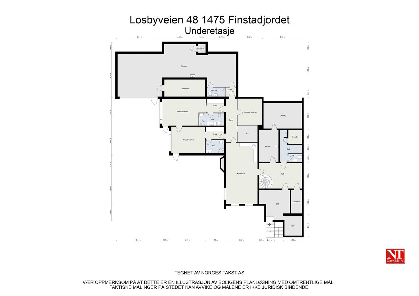 Plantegning - Underetasje