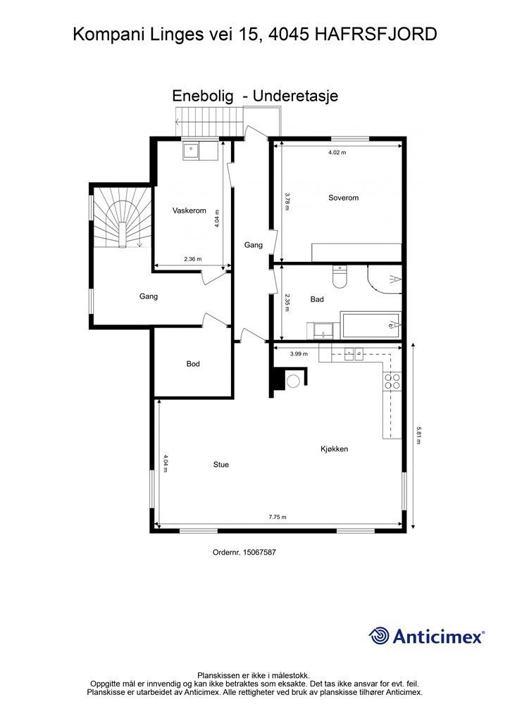 Plantegning underetasje