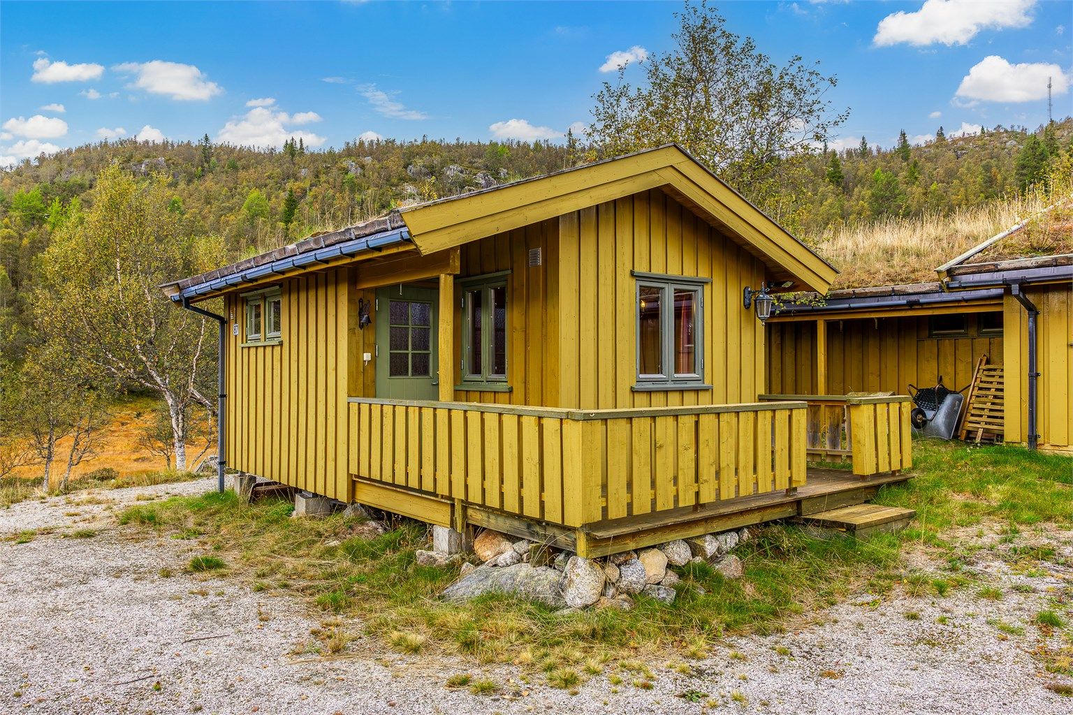 Annekset gir ekstra gjesterom og lagerplass.