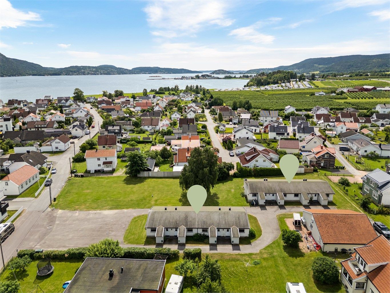Dette er en sjelden mulighet til å kjøpe en hel boligeiendom med åtte boenheter, fordelt på to firemannsboliger (opprinnelig tre firemannsboliger). 
Foto: Stine Prøitz Jørgensen
