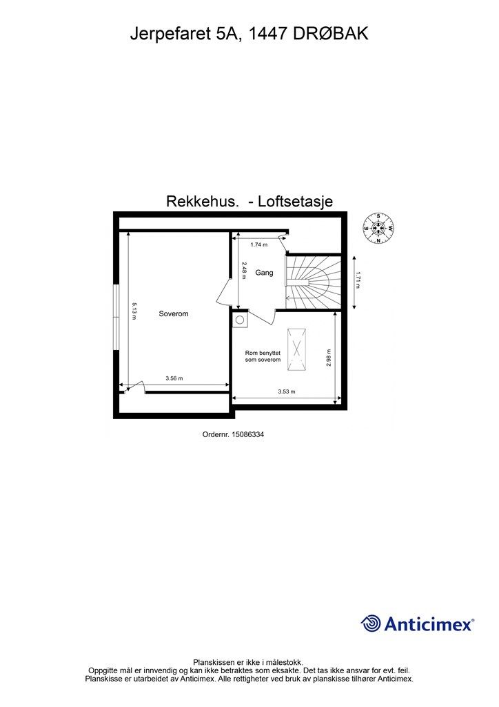 Plantegning loftsetasje