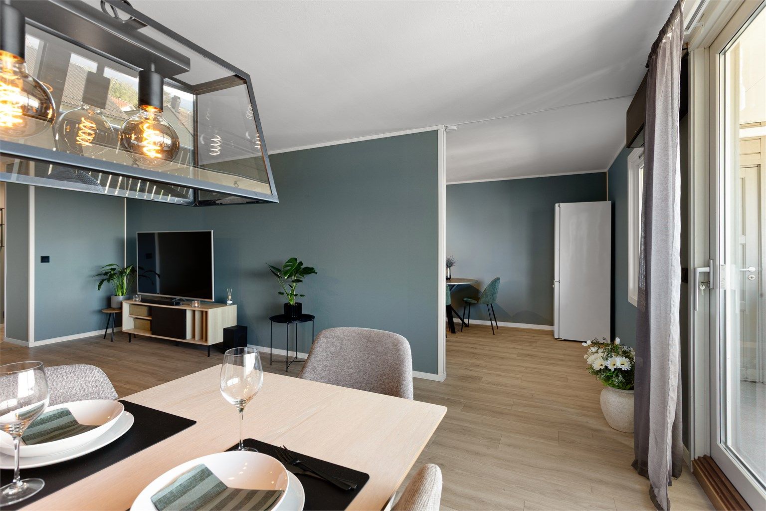 Utgang fra stuen til balkongen