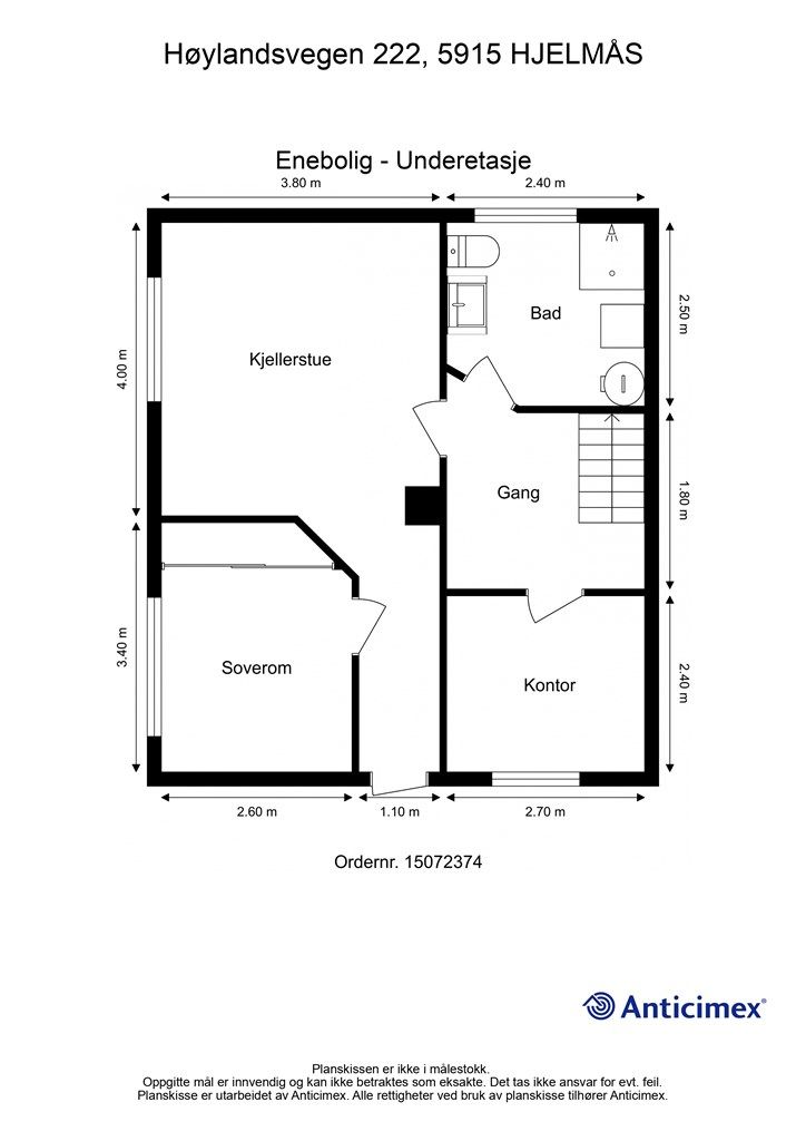 Plantegning underetasje