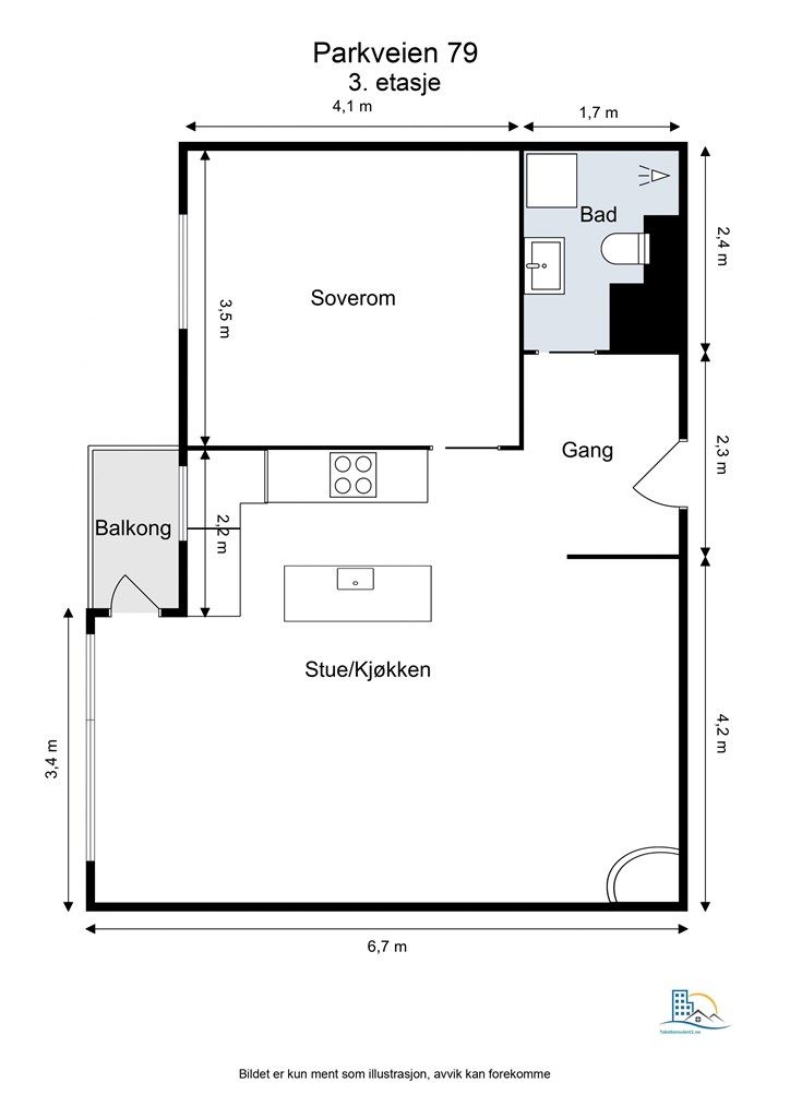 En arealeffektiv og god planløsning skiller soverommet fra de sosiale sonene.